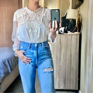 Feather Bone by Anthropologie boho blouse